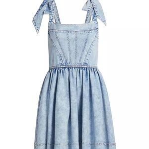 Alice and Olivia Amina Corset
Denim Dress NWT